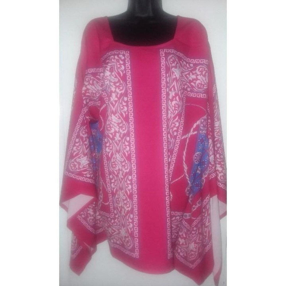 Pink/Blue/White Loose Fitting Top Size S